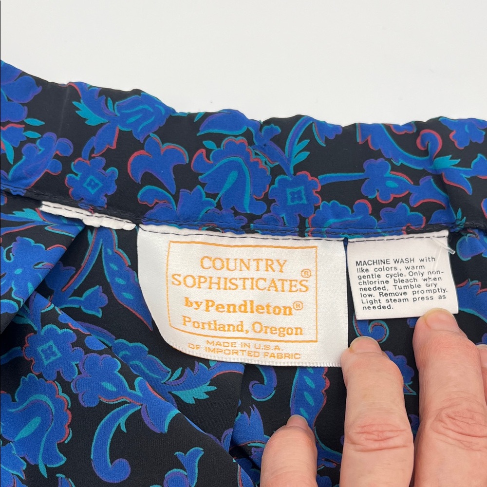 Pendleton‎ “Country Sophisticates” Blue Floral Maxi Skirt - Picture 2 of 4